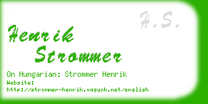 henrik strommer business card